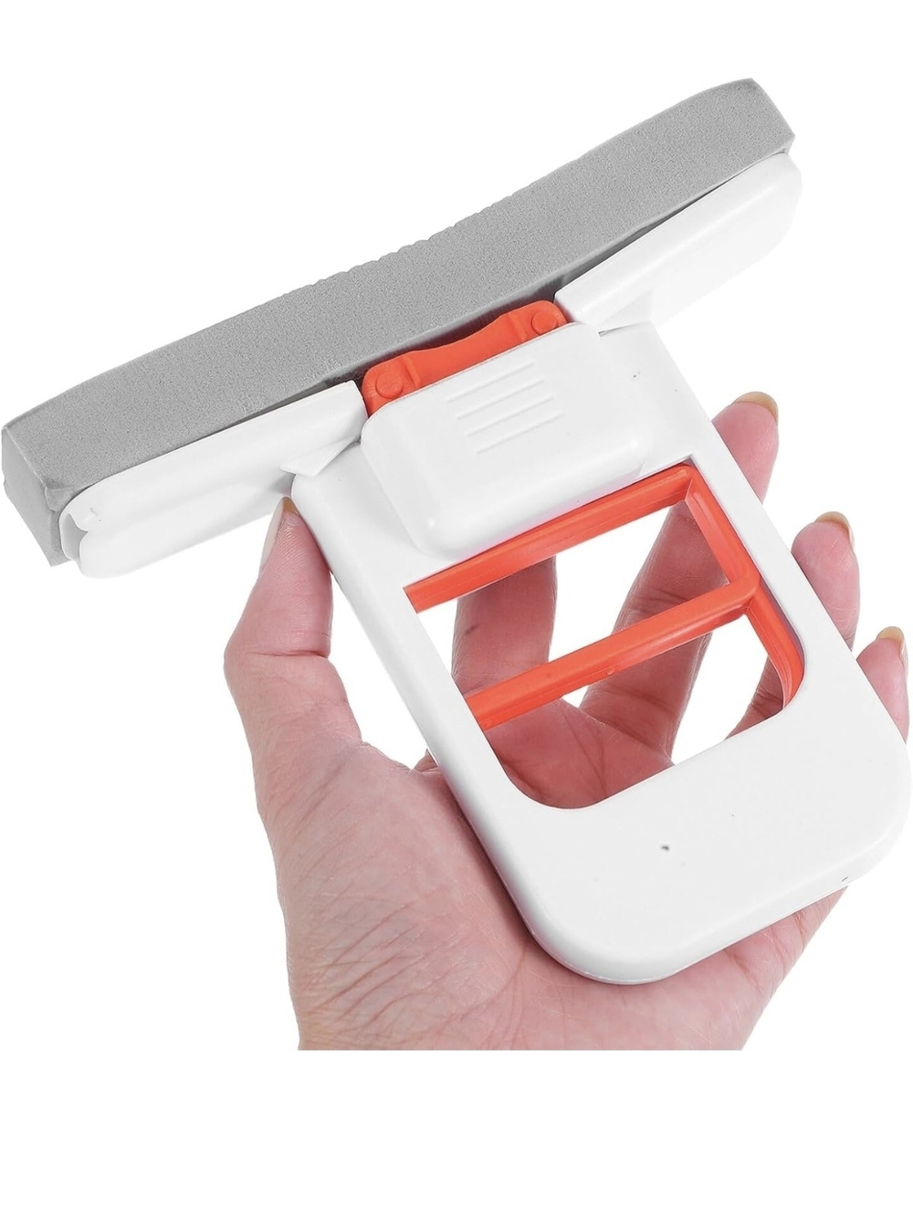 White and Orange Handheld Window Squeegee